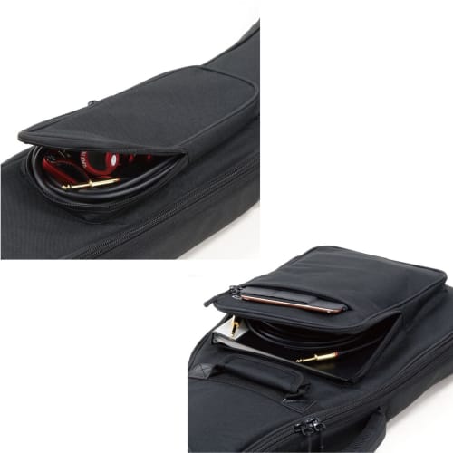 Kikutani GVB-30W Acoustic Guitar Gig Bag, Backpack Type, 20mm Thick Cushion, Black