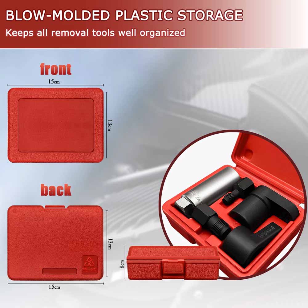 5pcs Oxygen Sensor Socket Wrench Kit 22mm 1/2"&3/8" Drive Removal Lambda Installation Repair Tool Automotive Parts Accessories