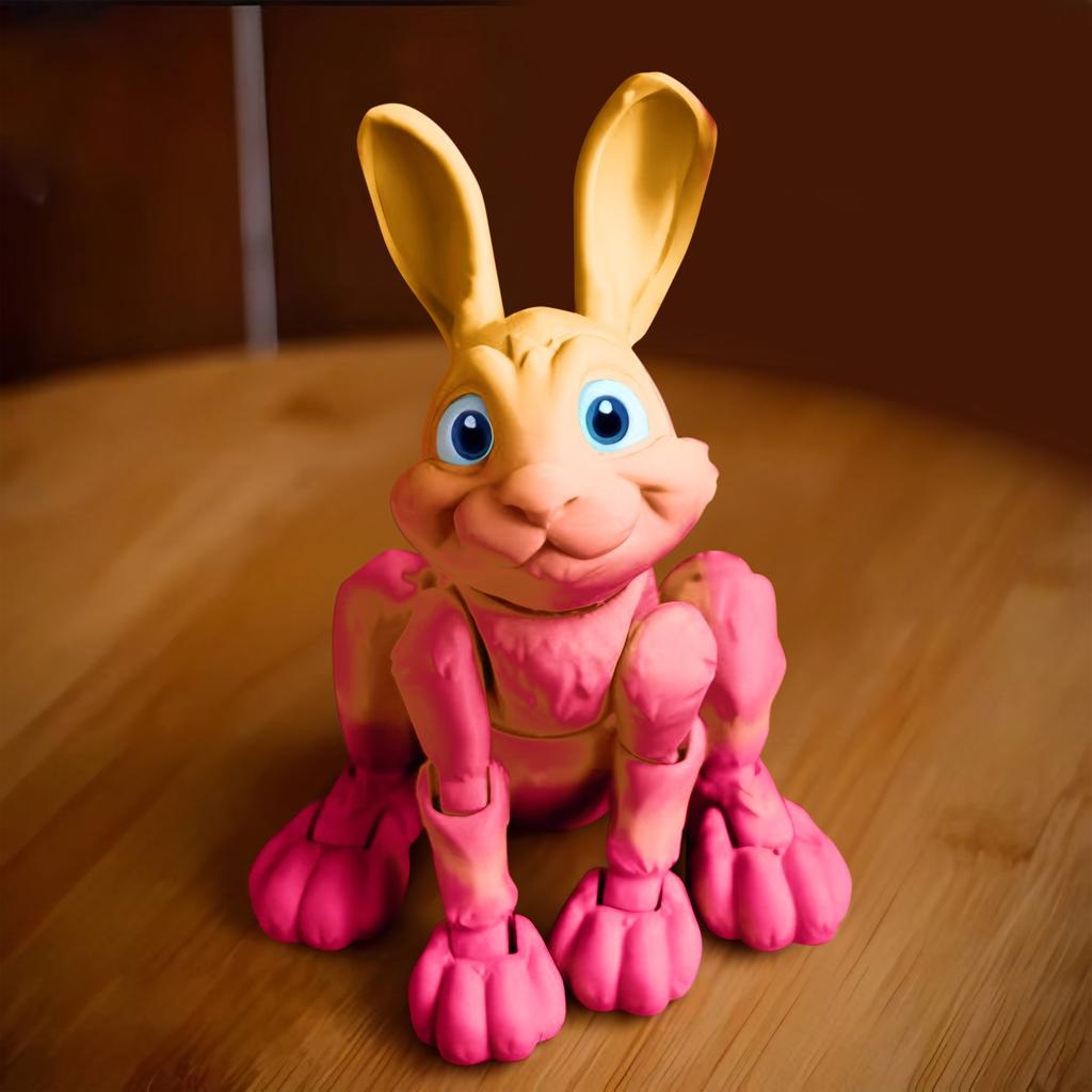 3D Printed Solid Color Toy Model Ornament Toy Cute Movable Model