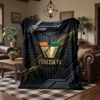 Venezia FC Football Print Flannel Blanket Soft Warm Sofa Bed Throw Blanket For Home Office Bedroom