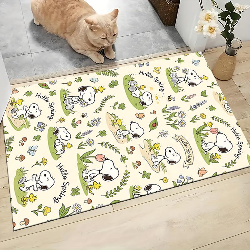 Snoopy'S Adventure Carpet Rug Soft Washable Anti Slip Home Living Room Sofa Mats Personalized Christmas Rug