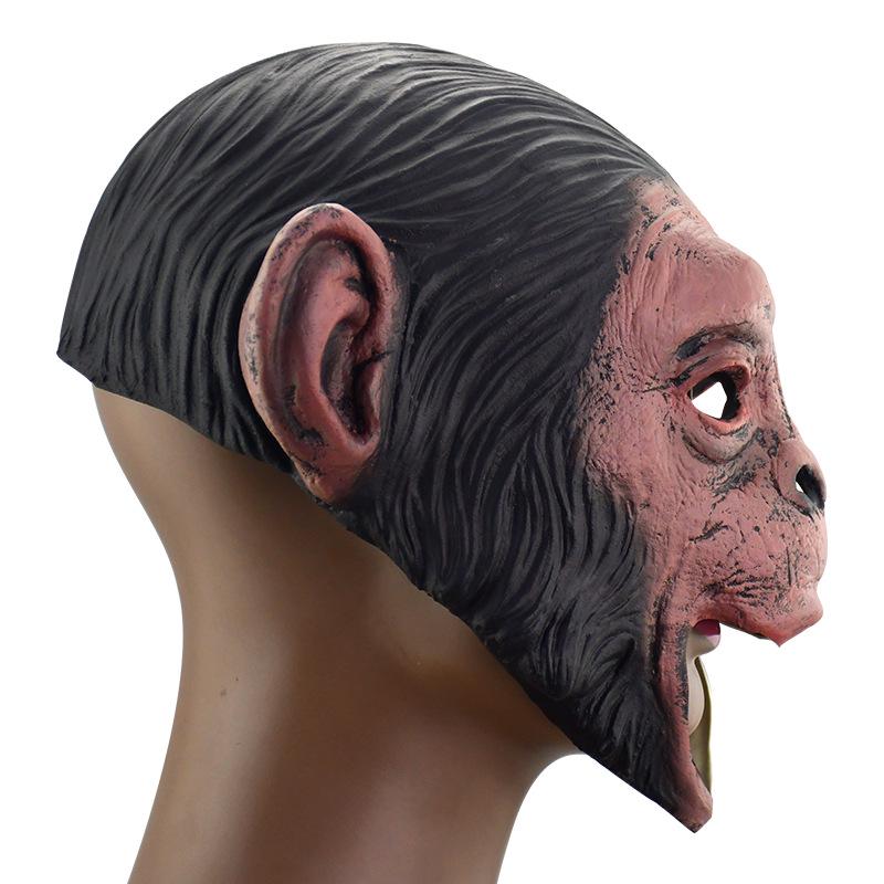 Maschera di Scimpanzé Cesare di Halloween - Copricapo Animale per Intrattenimento e Oggetti di Scena Douyin