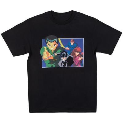 T-shirts Drôles Homme Yu Yu Hakusho Équipe Urameshi T-shirt Imprimé Streetwear Populaire de Haute Qualité Confortable Vêtements d'Anime pour Homme