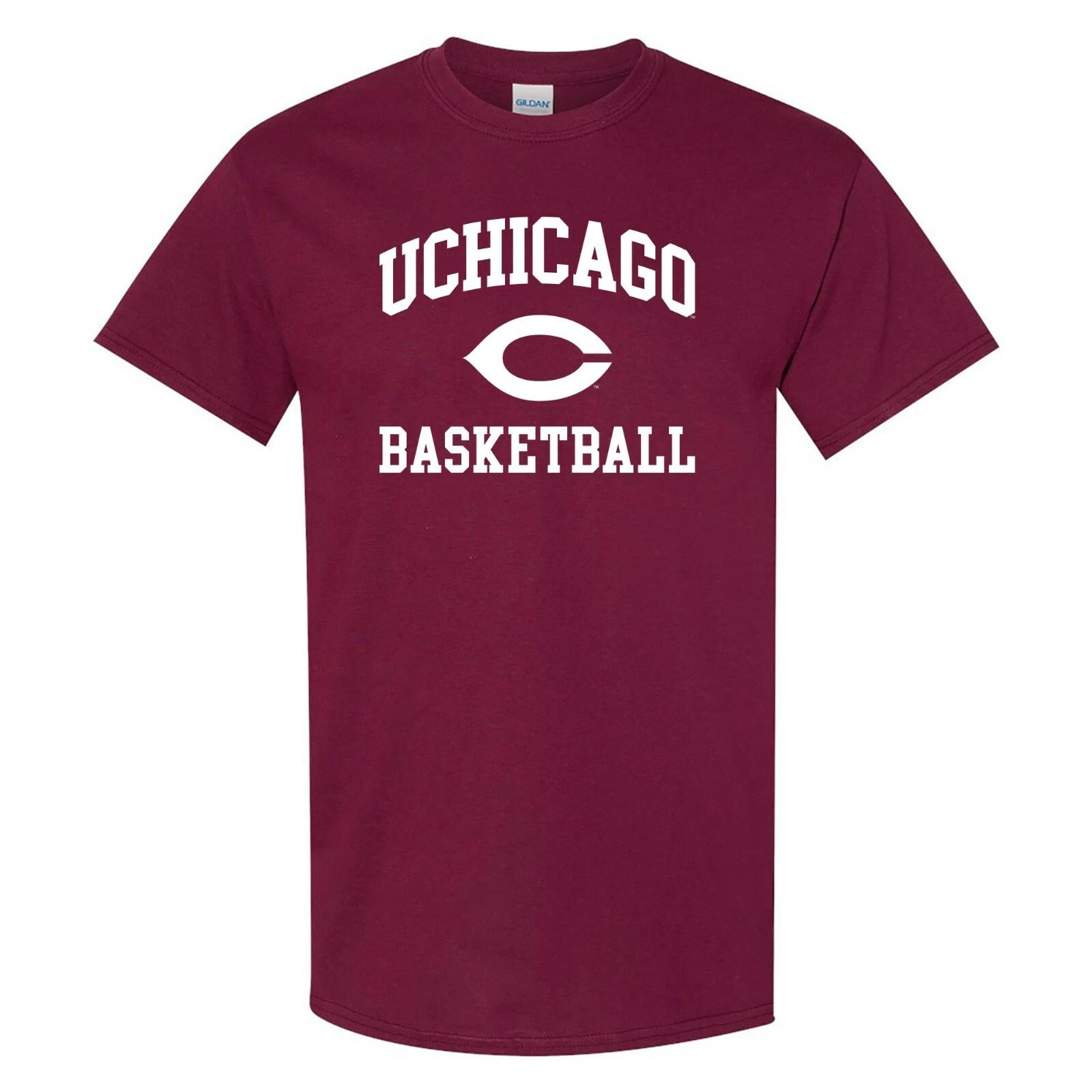 University of Chicago Maroons Arch Logo Basketball T-Shirt - Maroon M