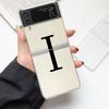 Phone Case For Samsung Galaxy Z Flip 3 4 5 Hard Folding Clear PC Bumper Initial Letter A Z Fashion For Samsung Z Flip 6 Cover