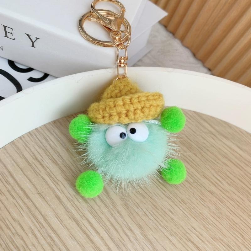 Nou Păr de Nurcă Brichete Mici Praf Elf Pandantiv de Pluș, Breloc de Chei Auto Pandantiv Femeie Păpușă