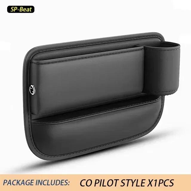 Multifunction Car Seat Gap Leak-proof Storage Bag For Car Seat Gap Filler With Cup Holder PU Leather Seat Slot Organizer Box
