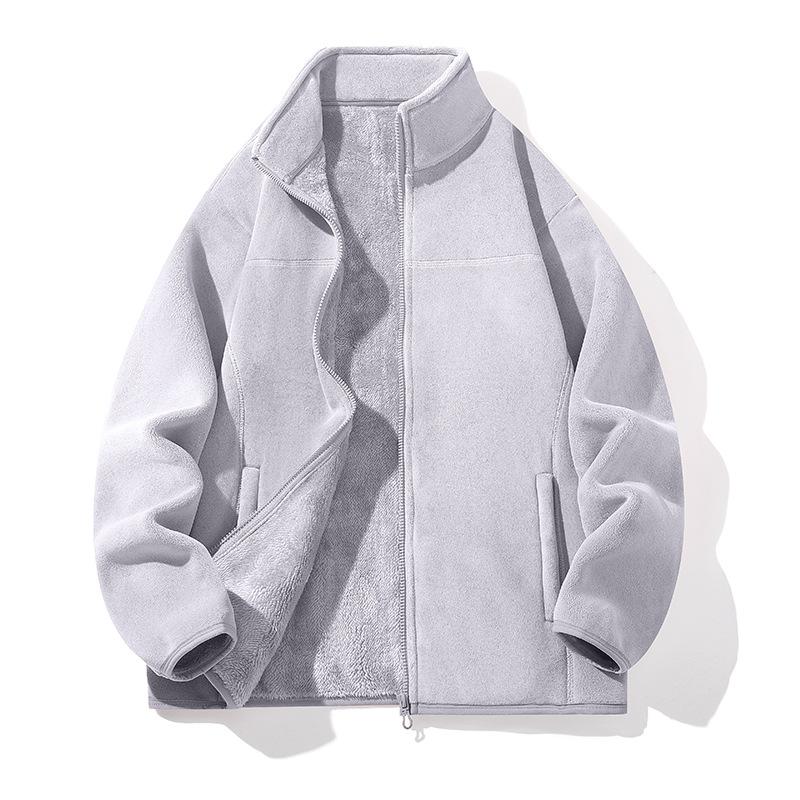 Men's Jacket Couple's Fleece Jacket Plus Velvet Thickened Warm Polar Fleece Sweatshirt Jacket Liner