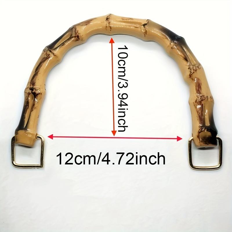 EcoChic Handmade Woven Bag Handles | Resin Bamboo-Style Crafted Plastic Carry Loops, DIY Replacement Handles for Handbags