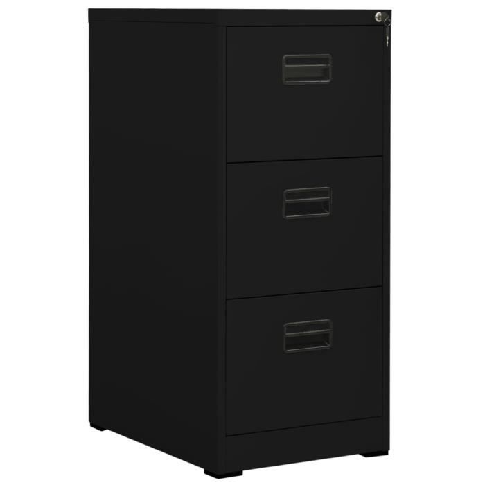 VidaXL Classeur Noir 46x62x102,5 cm Acier