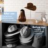2Pcs Adjustable Acrylic Hat Stand Wig Display Rack Round Clear Multi-purpose Storage Shelf for Jewelry Watch Display Riser