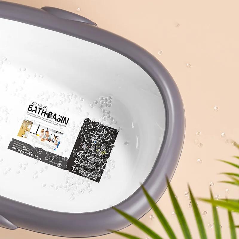 Thickened Sit-Lie Baby Shower Basin - Plastic Infant Bath Tub with Ergonomic Design Practical Maternity and Baby Bath Supplies