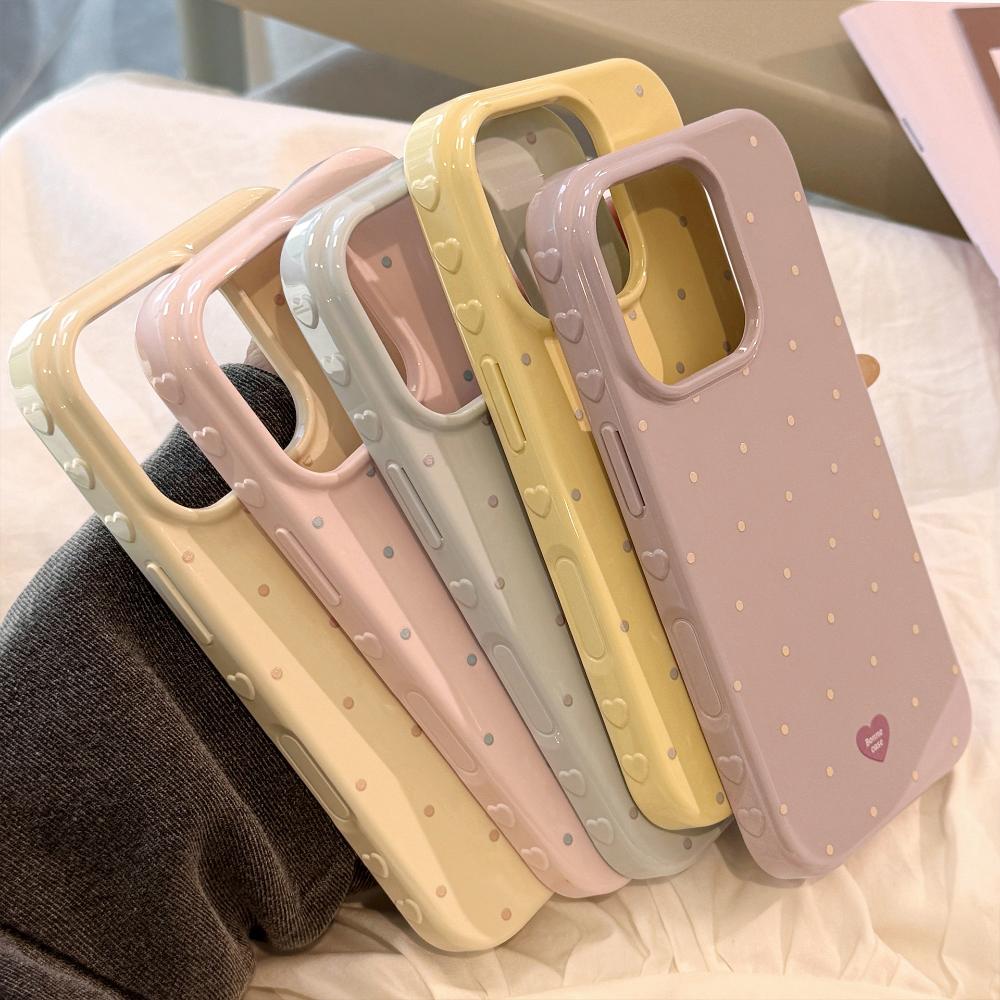 Suitable for Apple IPhone 16, IPhone 17, Color Blocking, Minimalist Polka Dot, IPhone 15 Pro Max, IPhone 14 Full Coverage, and IPhone 13 Fresh Style