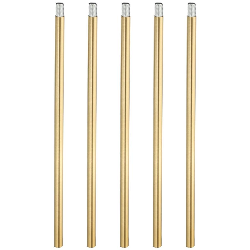 PATIKIL Threaded Extension Rod, 5 Sets 11.8" M10 X 1mm Fine Thread Lamp Pipe with Lamp Pipe Nipples for Pendant Light Island Lighting Chandeliers