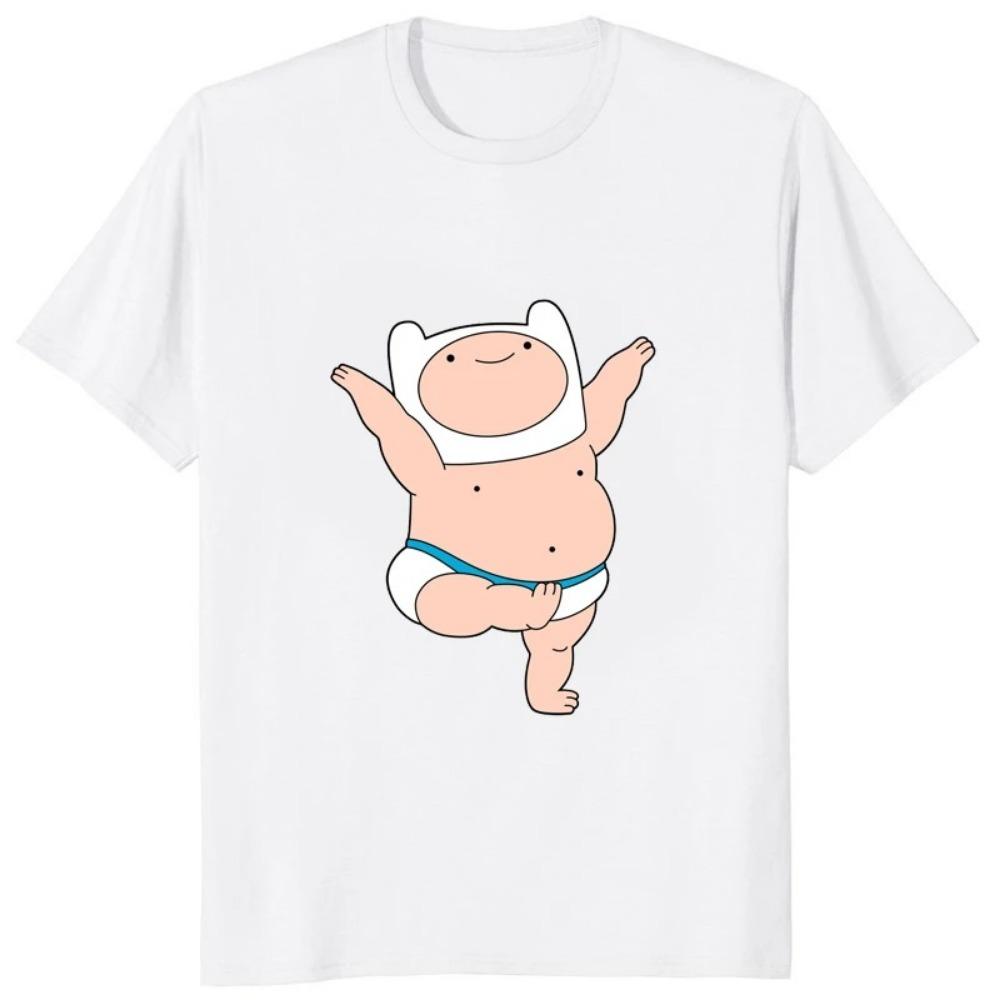Camisetas de Moda Streetwear con Gráfico de Dibujos Animados Impresos Hora de Aventura Ropa Harajuku Manga Corta Camiseta de Verano Tops Casuales para Mujer