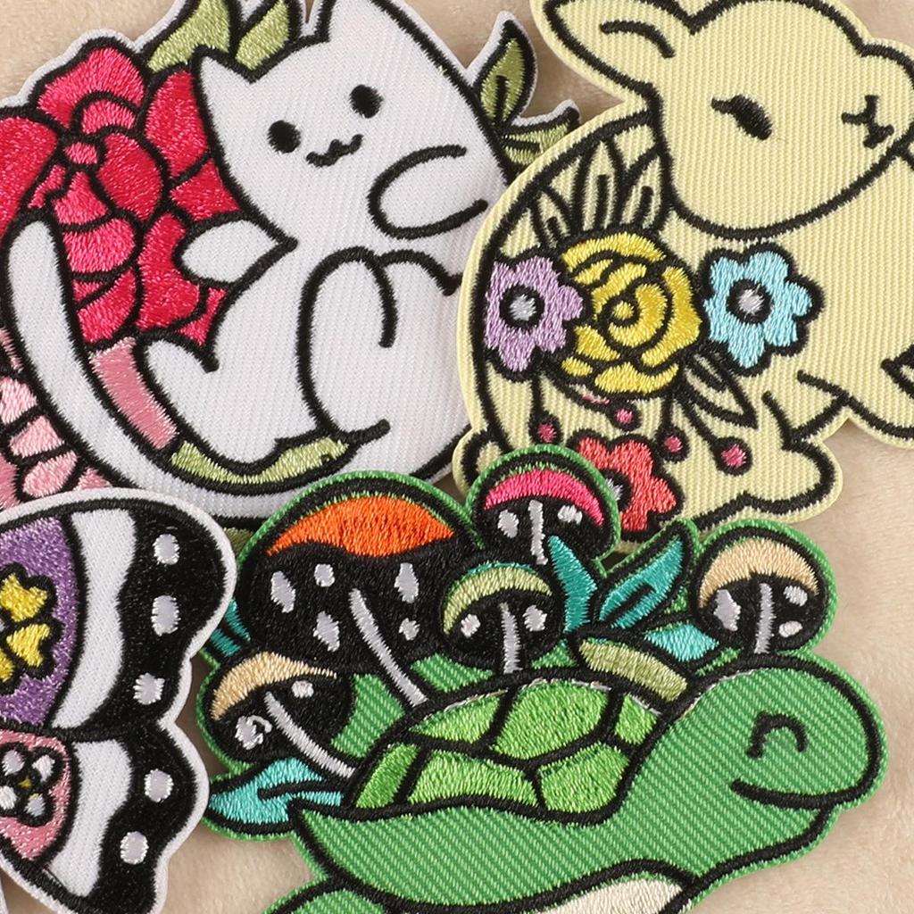 Embroidered Animal & Flower Patches: Turtle, Butterfly & More for Clothes & Accessories