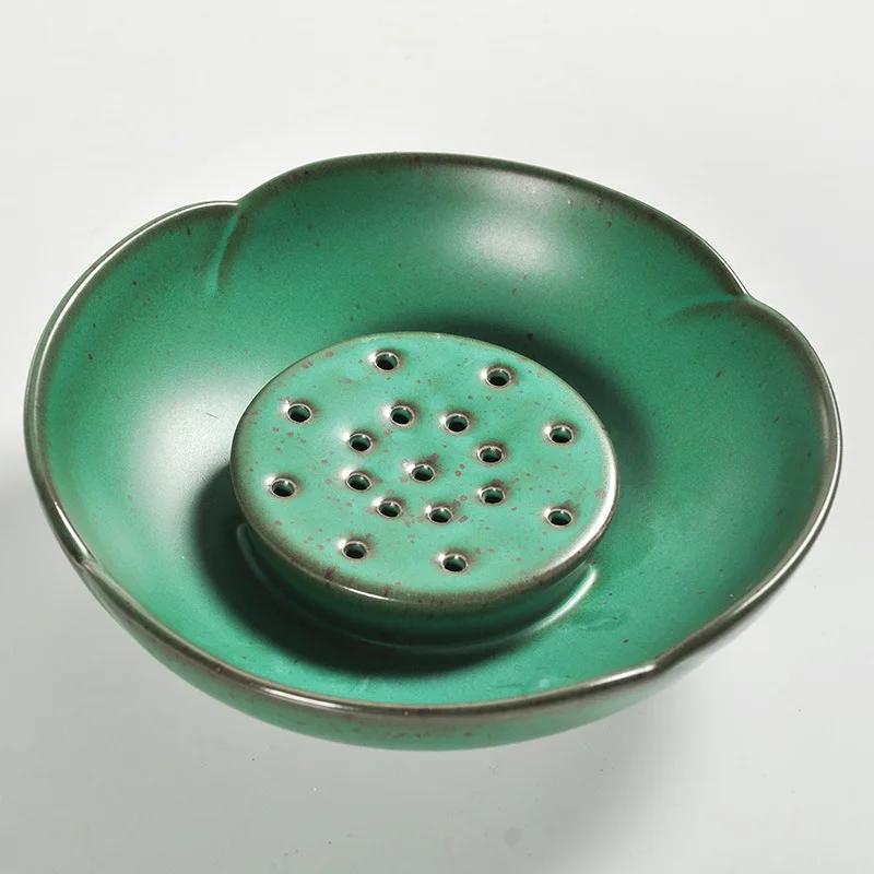 Ceramic Kung Fu Tea Pot Bearing Japanese Earthenware Dry-Bulb Disk Manual Kiln Pot Care Pot Disk Teapot Tray Pottery Kung Fu Tea