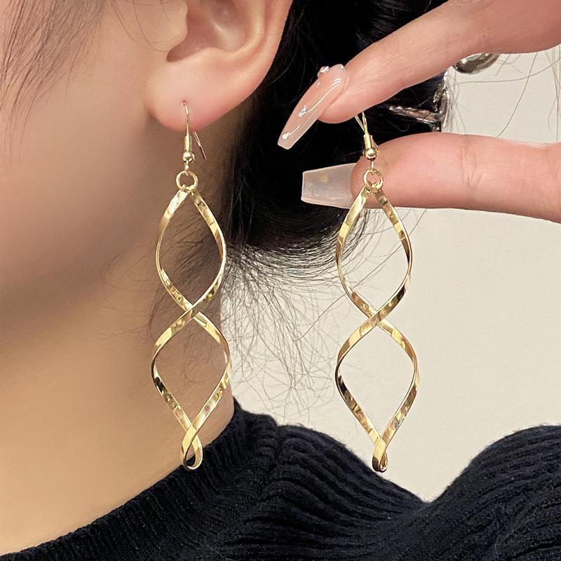 

Korean S925 Silver Spiral Wave Earrings