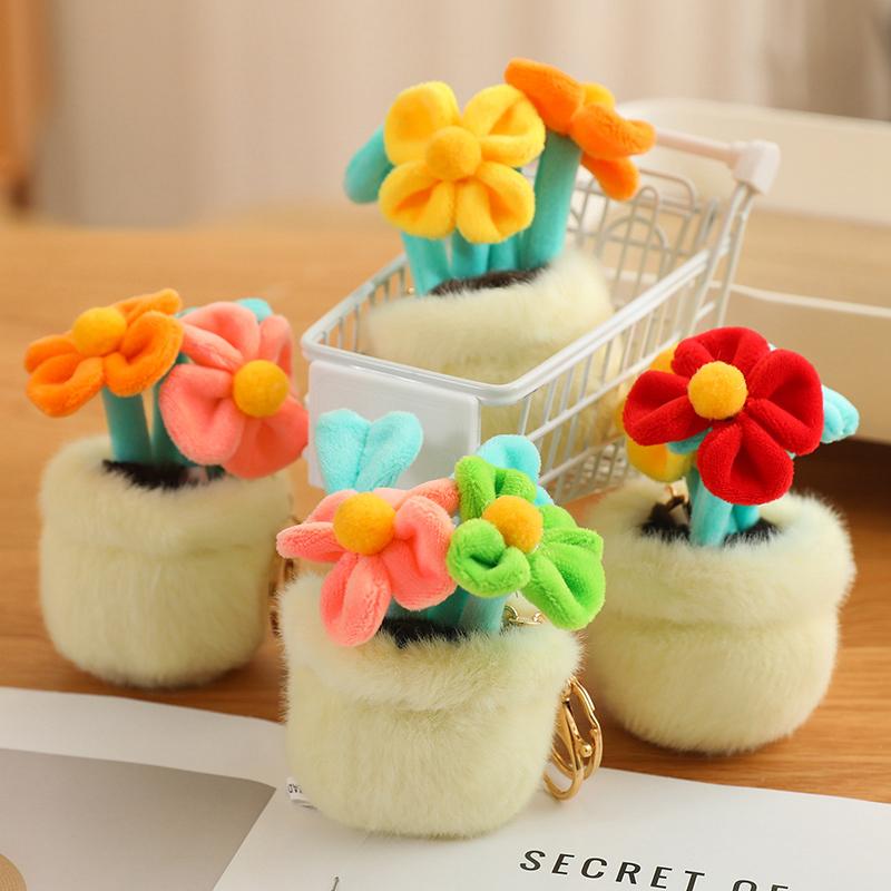 Handgebundener Blumenstrauß, gefülltes weiches Plüschspielzeug, kreative Blumenform, Pflanzenanhänger, Raumdekoration, farbenfrohe, gemütliche Geburtstagsgeschenke