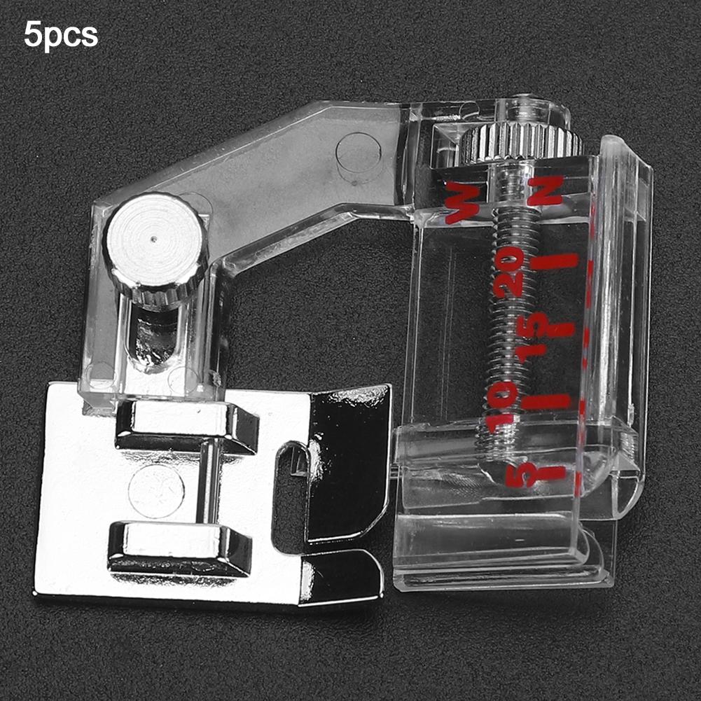 5 adet Ayarlanabilir Baskı Ayağı Biye Aparatı Dikiş Makinesi Eklentisi Aksesuarı