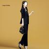 Spring 2025 Slim Fit Fashion Suit: Women's Two-Piece Set with Micro Flare Pants