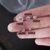 3-7mm 4 Claws Zirconia Crystal Earrings for Women Stainless Steel Gold Silver color Stud Earrings Jewelry Women Accessories