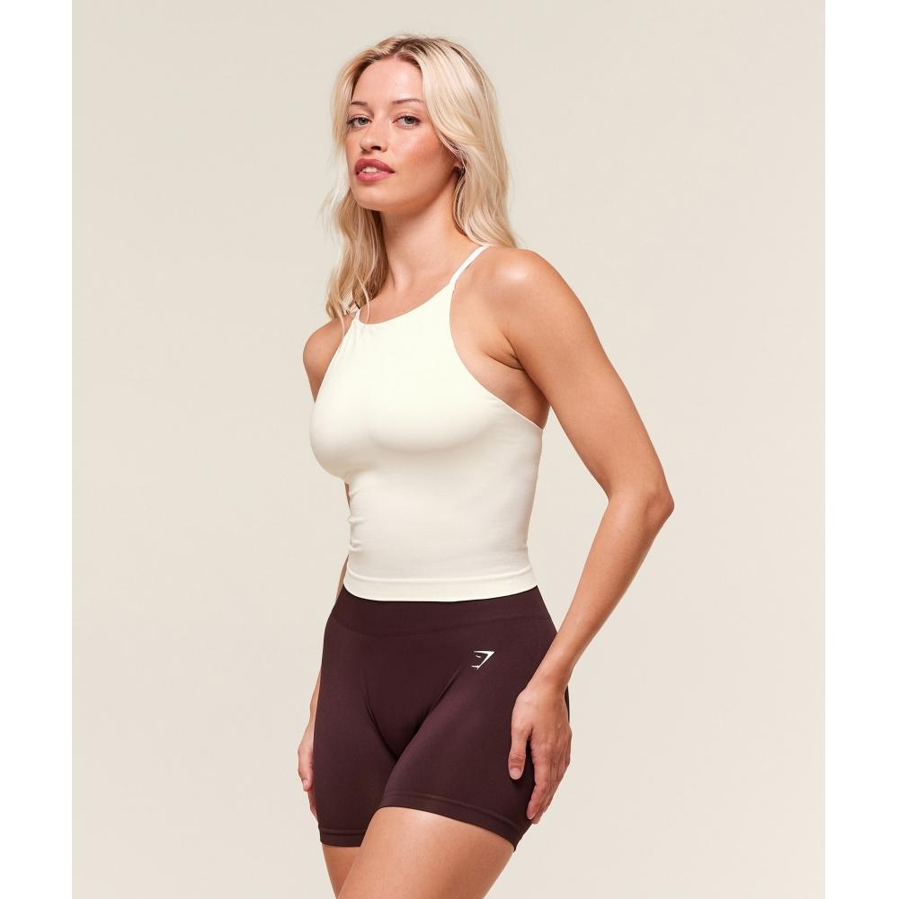 Gymshark Everyday Seamless Tank With Shelf Soft White B4c6f Wcmy