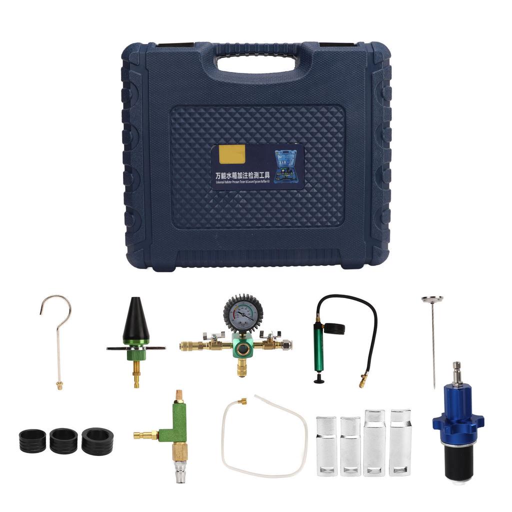Coolant System Vacuum Refill Kit Radiator Pressure Leak Tester Antifreeze Filler for Most Vehicles