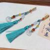 Colgante de Ágata con Borla de Vaina de Loto para Qipao y Accesorios