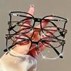 +100~+400 3 Pairs of Large Square Reading Glasses with Glitter Fashionable Reading Glasses for Women and Men To Read Books