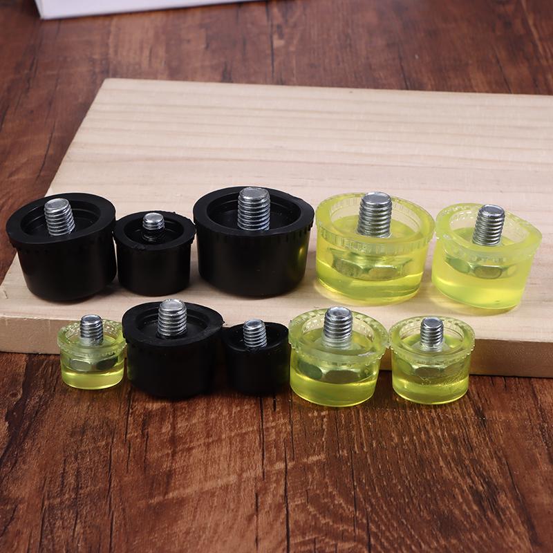 1 Pair Of Double Face Tap Rubber Hammer Head 25Mm 30Mm 35Mm 40Mm 45Mm Yellow Black Hammer Replacement Striking Head
