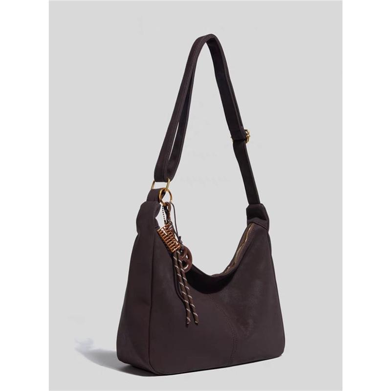 

Retro Frosted Texture Large Capacity Tote Bag - Spring 2025 Versatile Crossbody & Shoulder Bag Standard