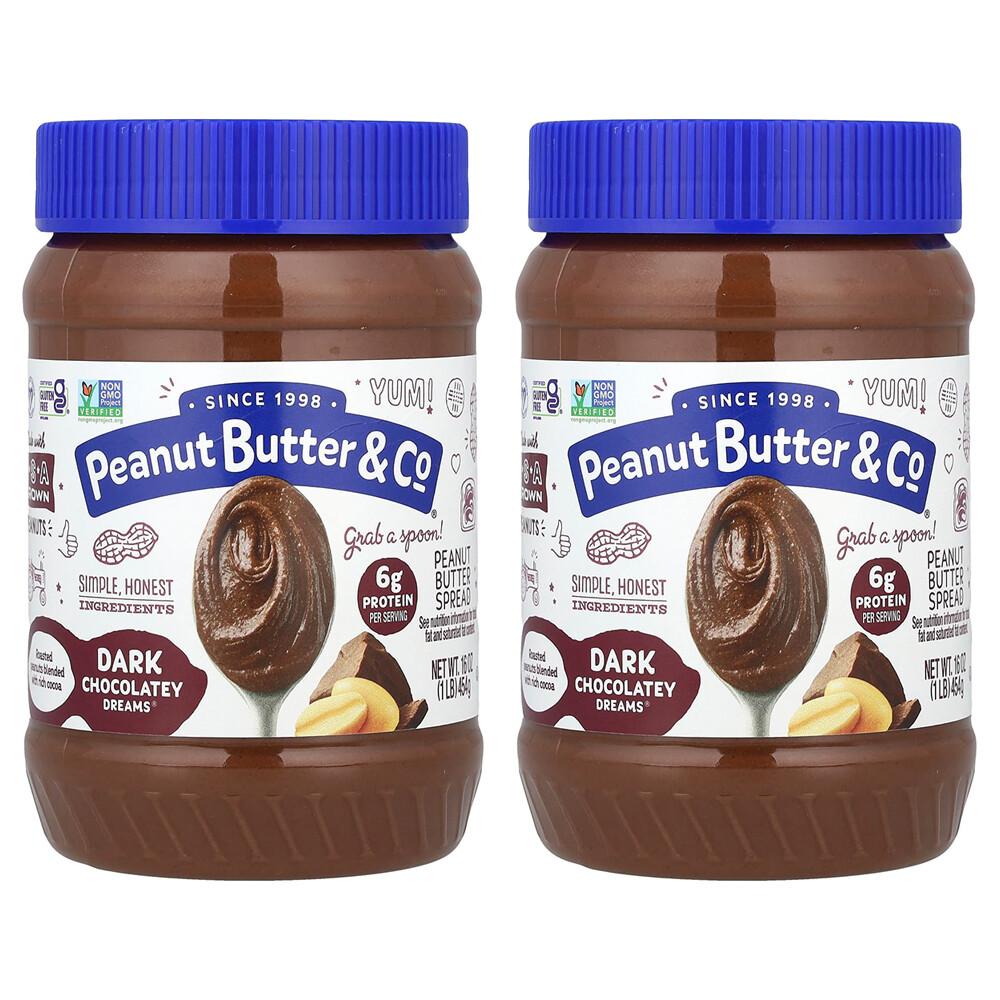Peanut Butter & Co. Dark Chocolate Dream Peanut Butter Spread, 2 Jars x 16oz (454g) 454g - 2 ea