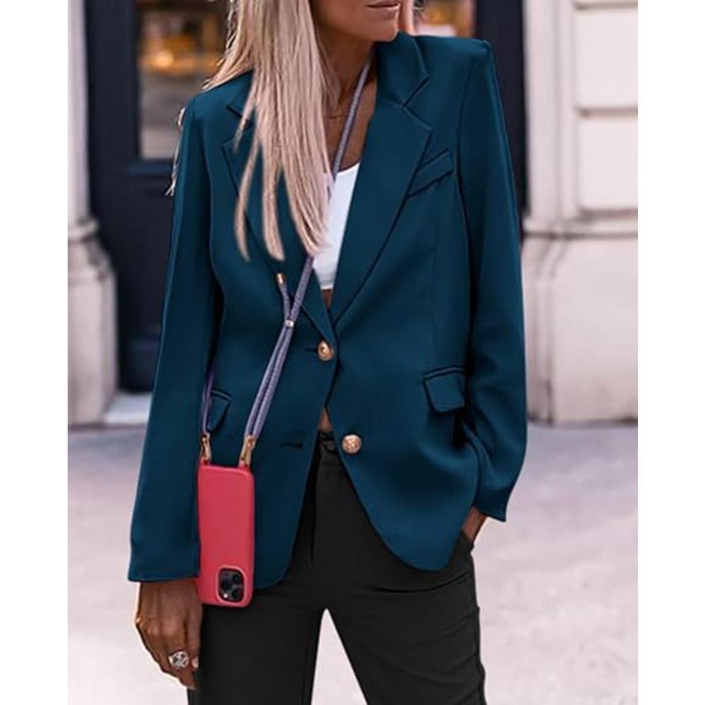 Dámské blejzry s dlouhým rukávem Pevná profesionální bunda Slim Fit Dámské kabáty