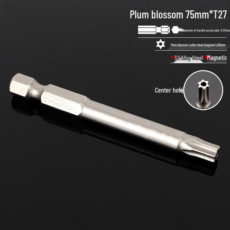 Magnetic 50mm Star Screwdriver & Hex Bit Set for Electric Drills