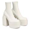 Women's European Punk Chunky Heel Ankle Boots, Waterproof Elastic Platform, Leg-Slimming, Spring/Autumn, Size 43.