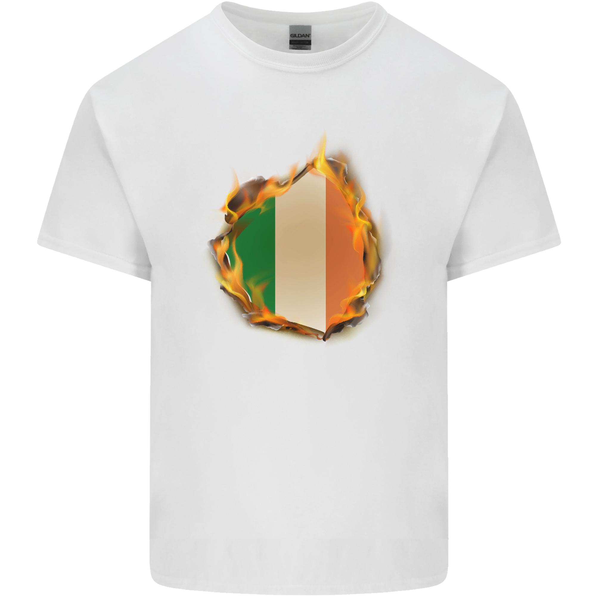 The Irish Tricolour Flag Fire Ireland Unisexs Light Cotton TShirt S