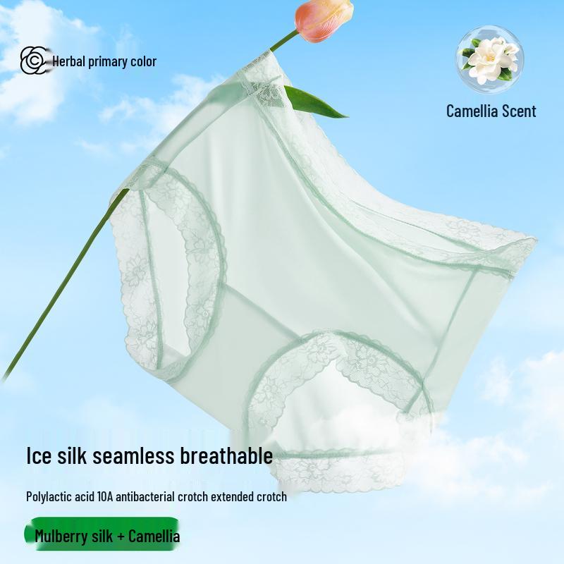 

Herbal Camellia Women s Antibacterial Seamless Briefs L