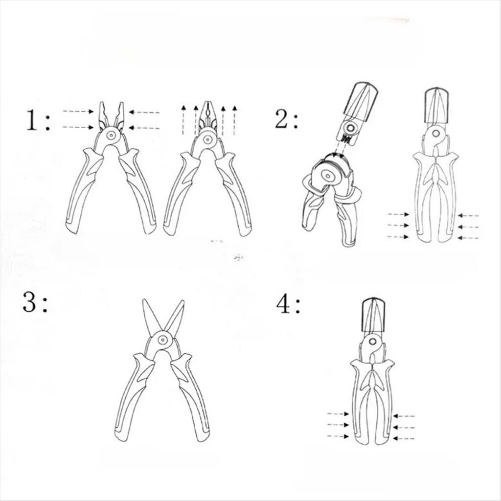 2026+ 5 In 1 Multifunctional Pliers Steel Wire Pliers Wire Stripping Interchangeable Head Tool Special for Electricians