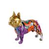 New Creative Water Transfer Printed Bulldog Figurine Graffiti French Bulldog Home and Office Decoration Craft