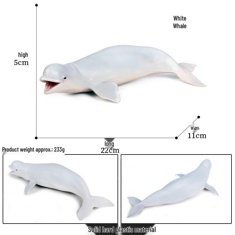 Children s Marine Animal Models: Beluga & Sperm Whale Figurines