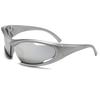 New Arrival Popular Women's Sunglasses Punk Sunglasses Unique Oval Sun Glasses Men Goggle Shades Mirror Colorful Y2K Eyewear