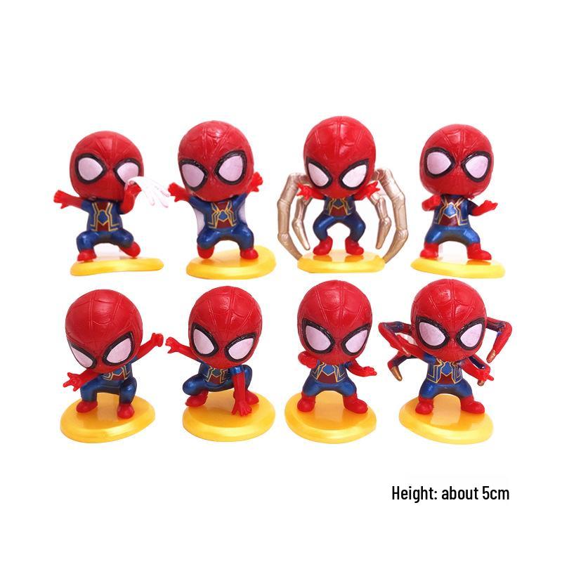 Spider-Man Cake Figurine, Cartoon Toy Baking Accessory for Boys' Birthday Desserts