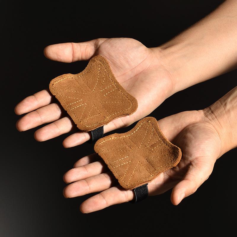 Rukavice na tělocvik z hovězí kůže Rukavice Protiskluzové Závaží Posilovací opasek Podložky na zvedání opasku Pás na cvičení Crossfit Fitness rukavice Ochrana dlaní