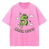 Women's T-Shirt Summer Digital Five Print Oversized Washed Neutral Short Sleeve Casual Trend Funny Top