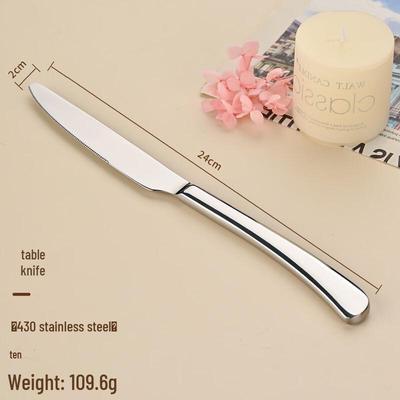 ZISIZ Moonlight Silver 304 Stainless Steel Dinner Knives