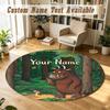 Round Rug Custom NameThe Gruffalo Pattern Non Slip Carpet Home Floor Decor