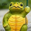 Outdoor Yard Decor 3Pcs/Set Mini Animal Statues, Frog Elephant And Turtle Figurines with Leaf Hand Painted Resin Crafts Umbrella, Miniature