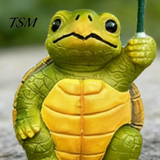 Outdoor Yard Decor 3Pcs/Set Mini Animal Statues, Frog Elephant And Turtle Figurines with Leaf Hand Painted Resin Crafts Umbrella, Miniature