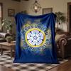 Coperta in Pile a Tema Leeds United Morbida e Accogliente in Peluche per Camera da Letto Divano Viaggio